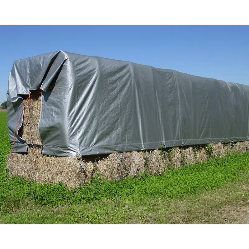 Heavy Duty Hay Storage Poly Tarp Cover for Hay Bale (1)